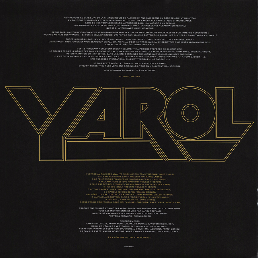 Yarol Poupaud LP Fils de Personne paper sleeve front
